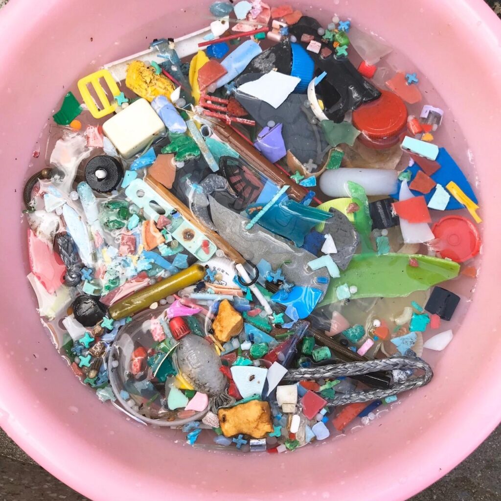 海洋プラスチックの洗浄